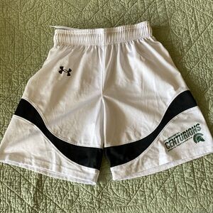 UNDER ARMOUR White/Black Boy Sport Shorts (No Size, See Pics.) ~6463-001